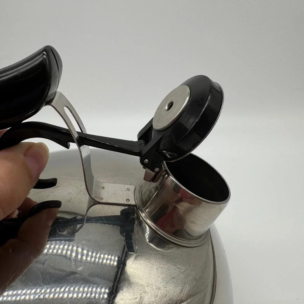 Vintage Paul Revere Signature Tea Kettle Copper Bottom Whistling Stainless